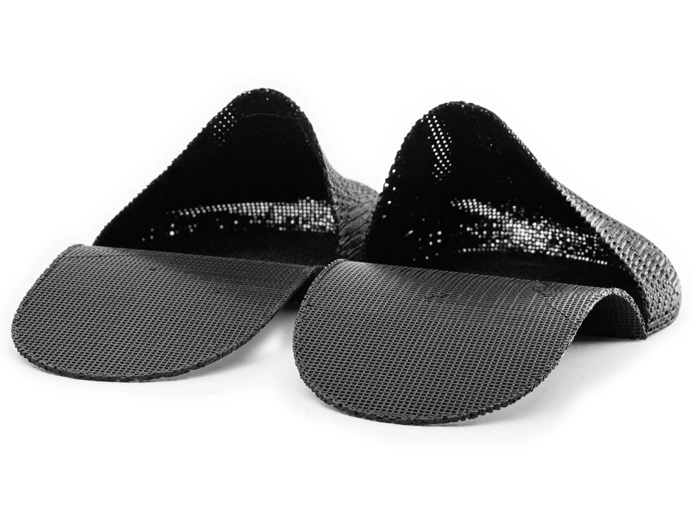 folded 3d printed barefoot mules