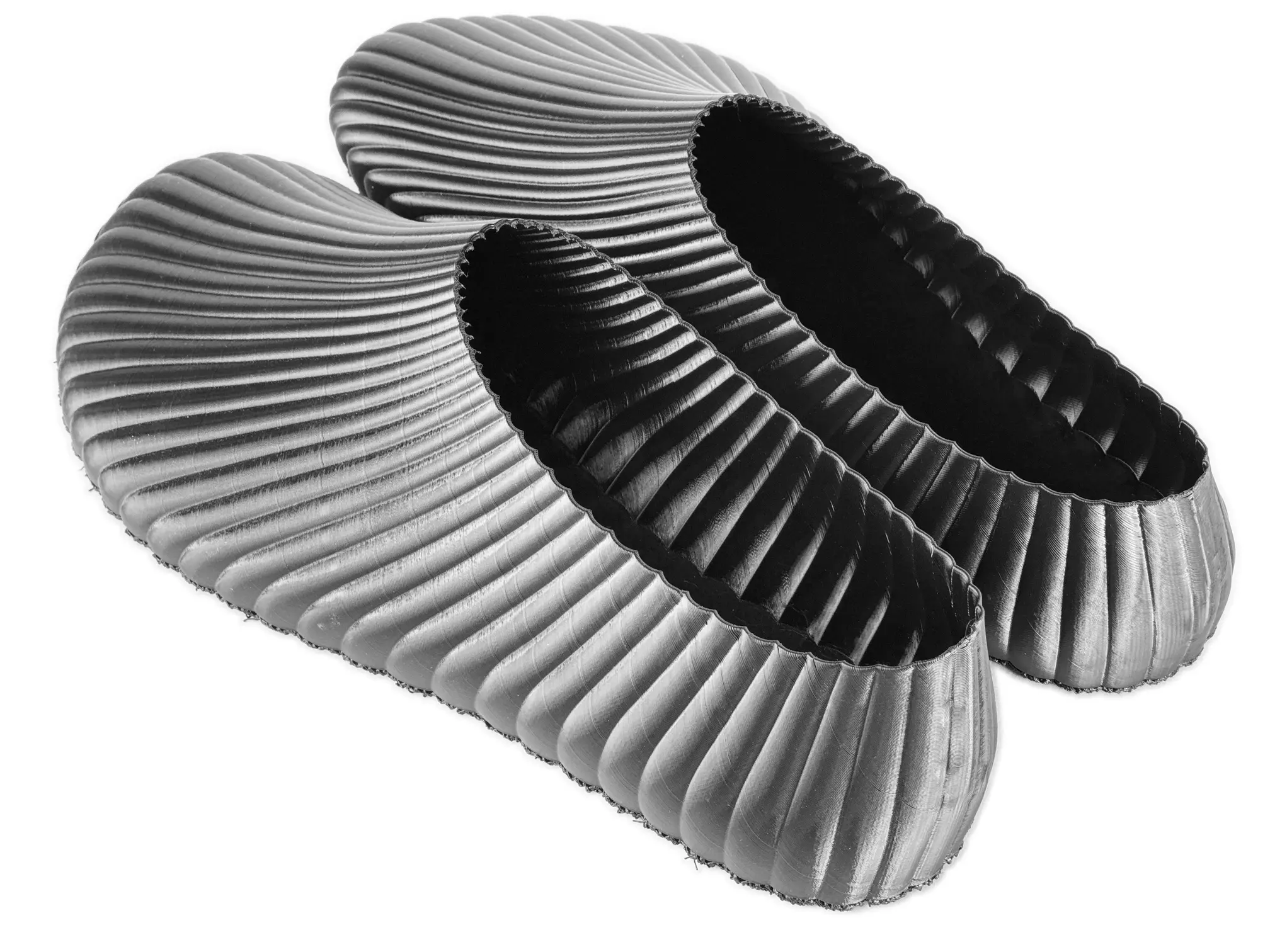 Koru 3d printed barefoot shoes spiral pattern grasshopper gcodes